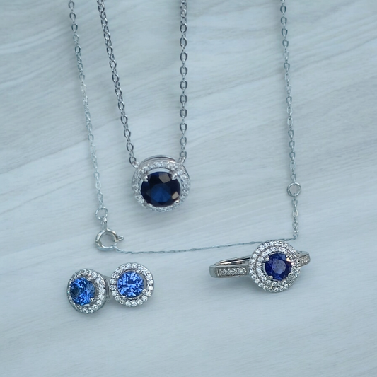 Vintage Sapphire Jewellery Set